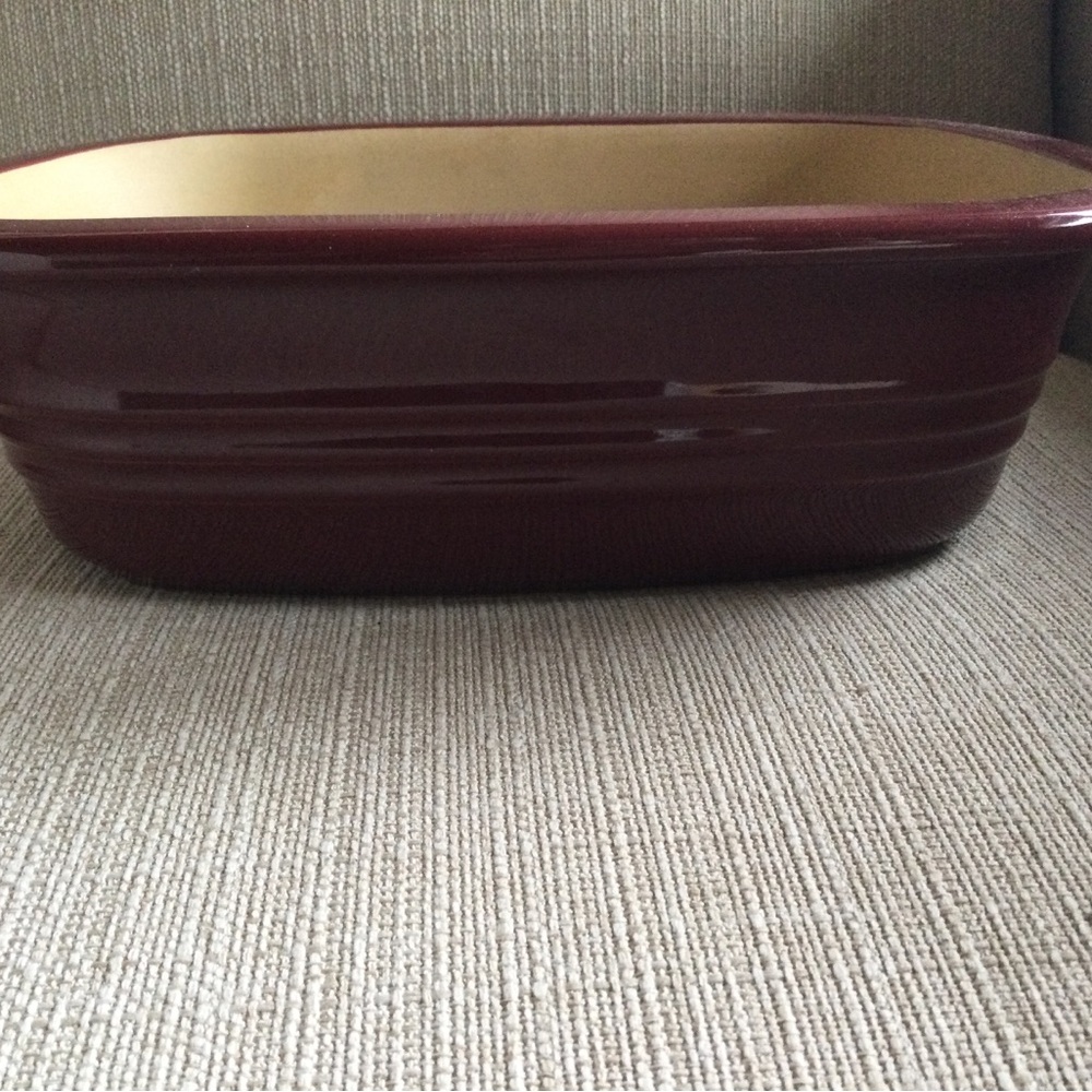 Pampered Chef Deep Covered Baker cranberry BASE ONLY